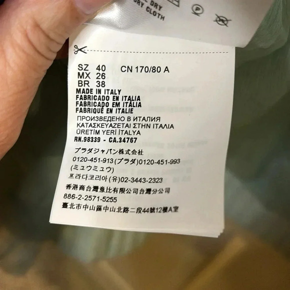 VGC Prada womens oversized light seafoam wool cardigan current size 40 - Picture 8 of 13